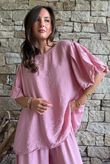 Randles Puff Sleeve Blouse Indian Pink